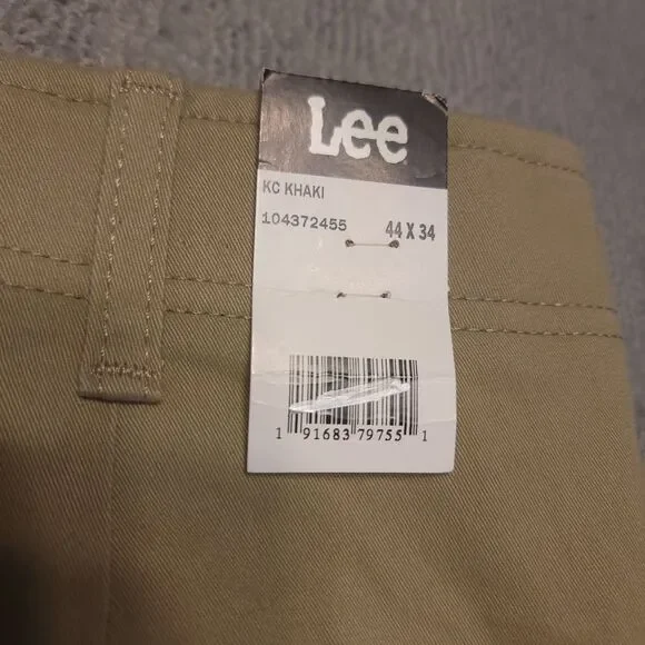 Lee Extreme Comfort MVP Mens 44x34 Pants Kc Khaki Straight Fit Stretch NEW - Picture 3 of 13